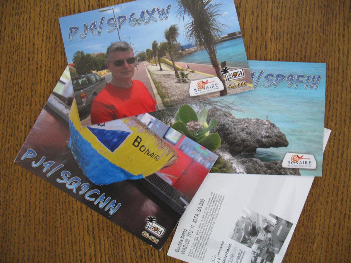 PJ4 expedition QSL cards